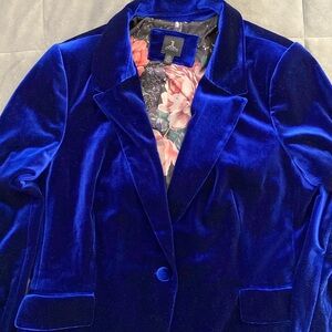 EUC! Jules & Leopold Royal Blue Velvet Blazer (Size L) Ptp 21'-24'